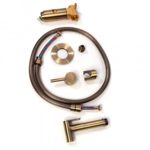 Гигиенический душ со смесителем встраиваемый Hansberge H3099BR бронза