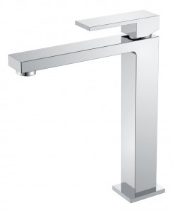 Смеситель для умывальника высокий Boheme Qubic Chrome 472-CR хром