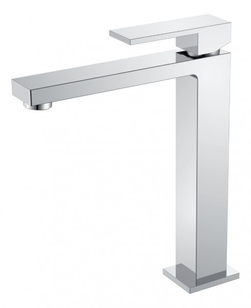 Смеситель для умывальника высокий Boheme Qubic Chrome 472-CR хром