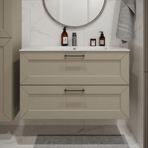 Тумба с раковиной подвесная 100см Terminus Victoria VIC101002900101O айвори