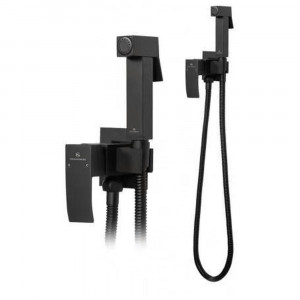 Гигиенический душ со смесителем встраиваемый Grocenberg GB002BL черный