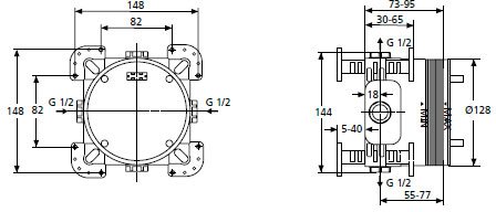 Душевая система скрытого монтажа Ideal Standard CERATHERM C100 7 в 1 A7572AA с термостатом хром