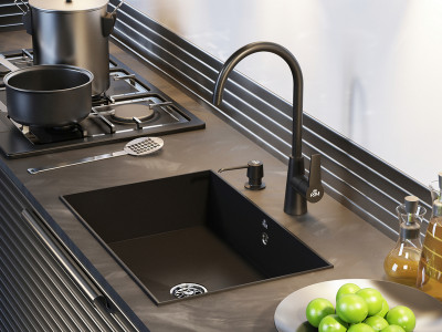 Дозатор для жидкого мыла Paulmark SAUBER D001-401(AN) антрацит