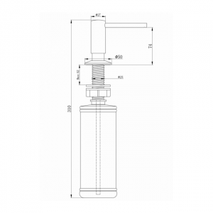 Дозатор для жидкого мыла Paulmark DECUS D004-401(AN) антрацит