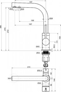 Смеситель для кухни Paulmark ESSEN черный Es213011-308