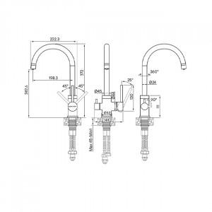 Смеситель для кухни Paulmark ESSEN антрацит Es213211-401(AN)