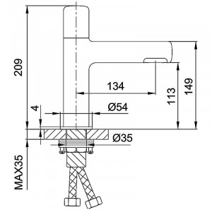 Смеситель для раковины Gappo G1052-86 Черный