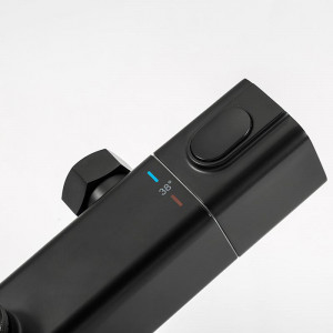 Душевая система с термостатом Gappo G2491-6 Черный матовый