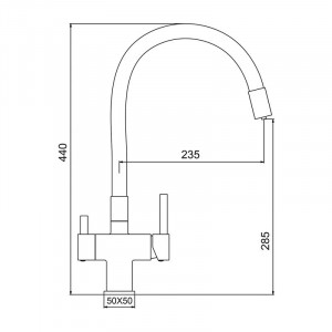 Смеситель для кухни Gappo G4395-36 Черный
