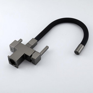 Смеситель для кухни Gappo G4395-39 Оружейная сталь