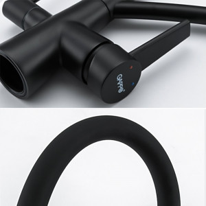 Смеситель для кухни Gappo G4398-16 Черный матовый