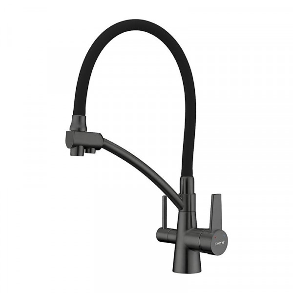 Смеситель для кухни Gappo G4398-19 Оружейная сталь