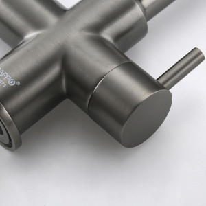 Смеситель для кухни Gappo G4398-69 Оружейная сталь