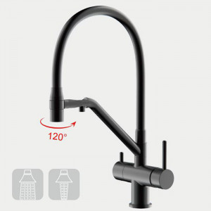Смеситель для кухни Gappo G4398-86 Черный матовый