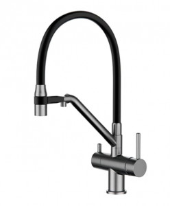 Смеситель для кухни Gappo G4398-89 Оружейная сталь