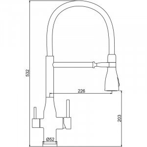 Смеситель для кухни Gappo G4399-76 Черный