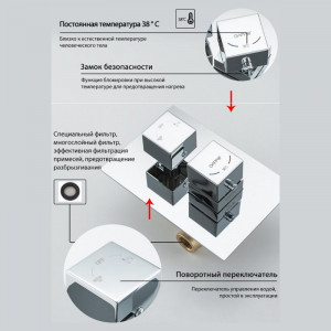 Душевая система скрытого монтажа Gappo G7107-40 Хром