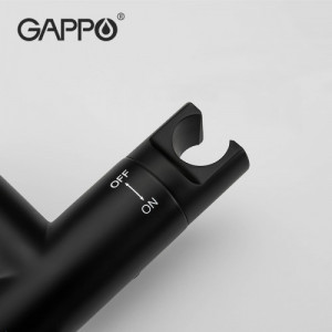 Смеситель с гигиеническим душем Gappo G7290-6 Черный матовый