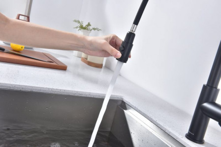 Смеситель для кухни Paulmark Galant антрацит Ga213077-AN