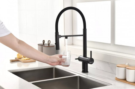 Смеситель для кухни Paulmark Gravity антрацит Gr213888-AN Starke