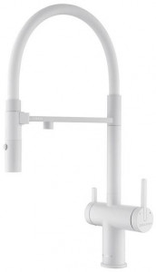 Смеситель для кухни Paulmark Gravity белый матовый Gr213888-WH Starke