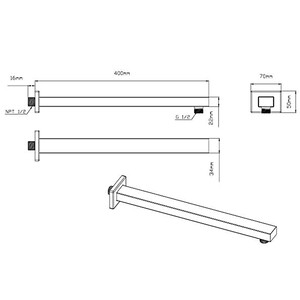 Верхний душ Vincea Inspire VSHD-41CBG брашированное золото