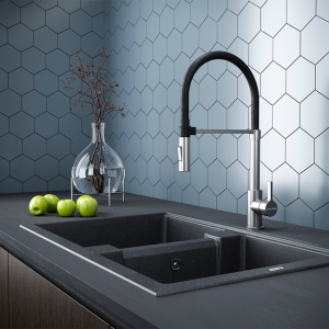 Смеситель для кухни Paulmark Halt никель Ha214021-Ni(BS)