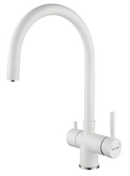 Смеситель для кухни Paulmark Heller белый матовый He213218-431(WH)