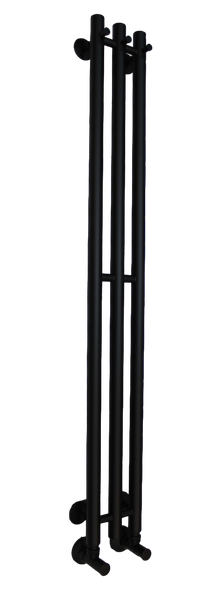 Водяной полотенцесушитель Margroid Inaro 3 крючка черный матовый