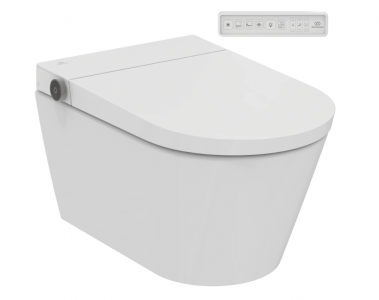 Электронный унитаз-биде подвесной, безободковый, с сиденьем-крышкой Soft Close Ideal Standard I.life E K875501