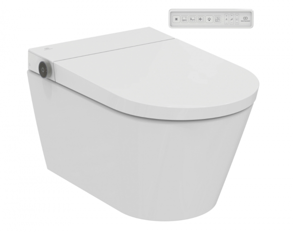 Электронный унитаз-биде подвесной, безободковый, с сиденьем-крышкой Soft Close Ideal Standard I.life E K875501