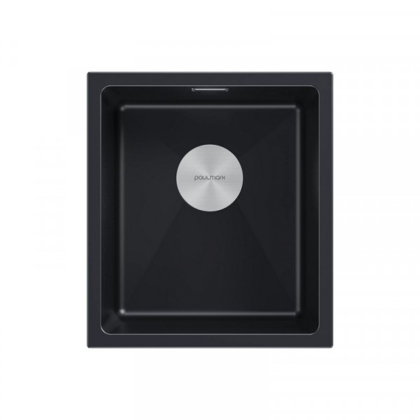 Мойка Paulmark LUMI 41UNI LU41-BLM чёрный металлик 410х460 мм