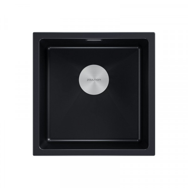 Мойка Paulmark LUMI 45UNI LU45-BLM чёрный металлик 455х460 мм