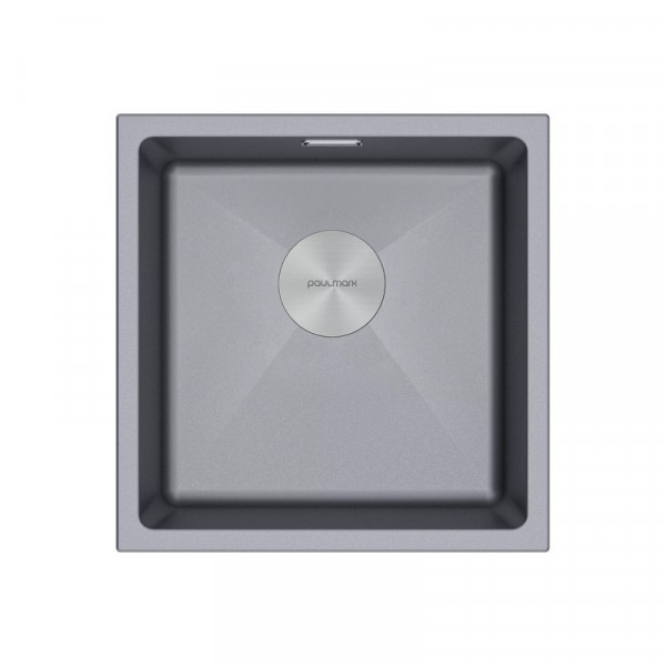 Мойка Paulmark LUMI 45UNI LU45-GRM серый металлик 455х460 мм