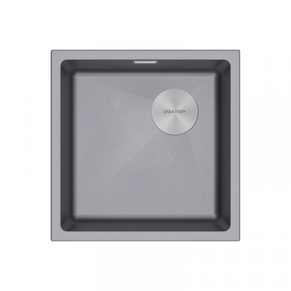 Мойка Paulmark LUMI 45UNI-SKEW LU45SK-GRM серый металлик 455х440 мм