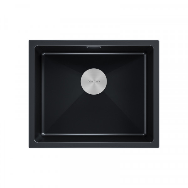 Мойка Paulmark LUMI 55UNI IT-GRANIT LU55-BLM черный металлик 555х460