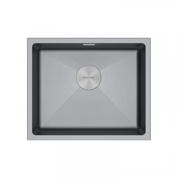 Мойка Paulmark LUMI 55UNI IT-GRANIT LU55-GRM серый металлик 555х460
