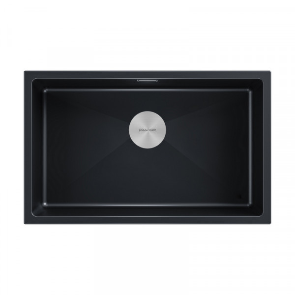 Мойка Paulmark LUMI 74UNI IT-GRANIT LU74-BLM черный металлик 740х460