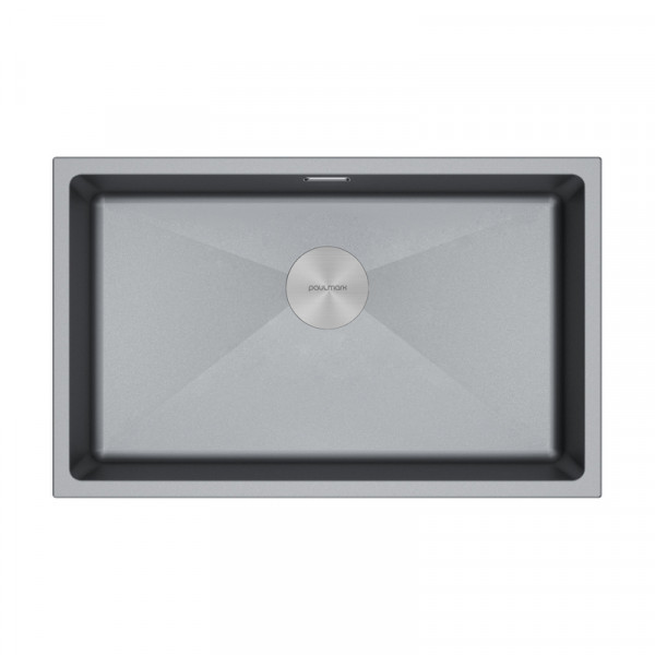 Мойка Paulmark LUMI 74UNI IT-GRANIT LU74-GRM серый металлик 740х460