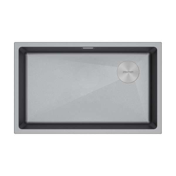 Мойка Paulmark LUMI 74UNI-SKEW IT-GRANIT LU74SK-GRM серый металлик 740х460