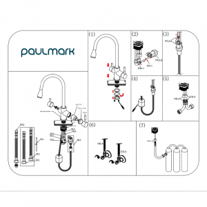 Смеситель для кухни Paulmark Lange белый матовый La214212-431