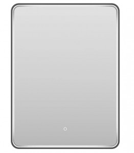 Зеркало Brevita Mercury 600х800 сенсор на зеркале MER-Rett6-060/80-black (черный)
