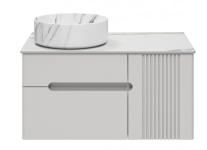 Раковина Milleau Nuage 36 см MU7044A-MWM белый мрамор