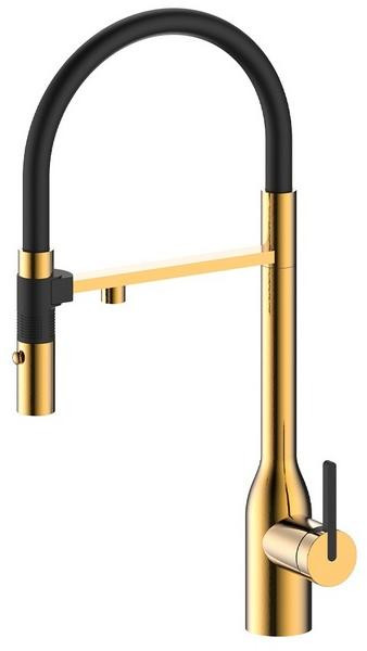 Смеситель для кухни Paulmark MAGNETO ONE брашированное золото Ma213188-BG
