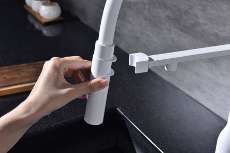 Смеситель для кухни Paulmark MAGNETO ONE белый Ma213188-WH