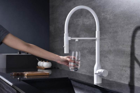 Смеситель для кухни Paulmark MAGNETO ONE белый Ma213188-WH