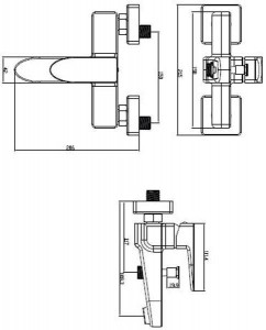 Cмеситель для ванны Omnires Siena SN7330 CR