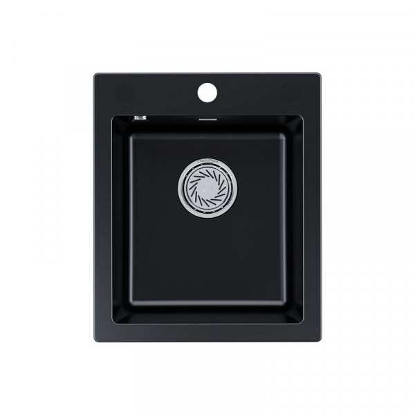 Мойка Paulmark KANTE 40 IT-GRANIT PM104249-BLM черный металлик 415х490 мм