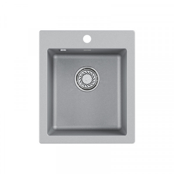 Мойка Paulmark KANTE 40 IT-GRANIT PM104249-GRM серый металлик 415х490 мм