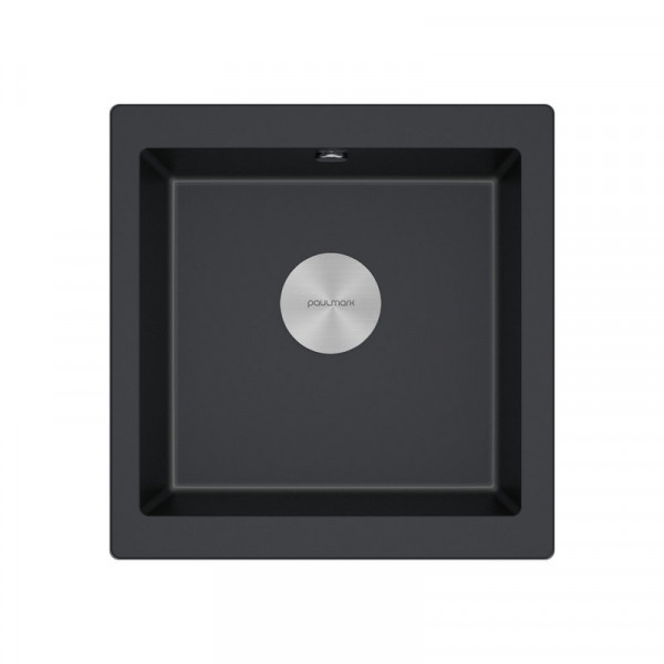 Мойка Paulmark GERA 50 IT-GRANIT PM104546-BLM черный металлик 450х460 мм подст. мон.